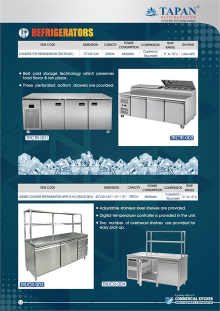 Refrigerators catalogue page