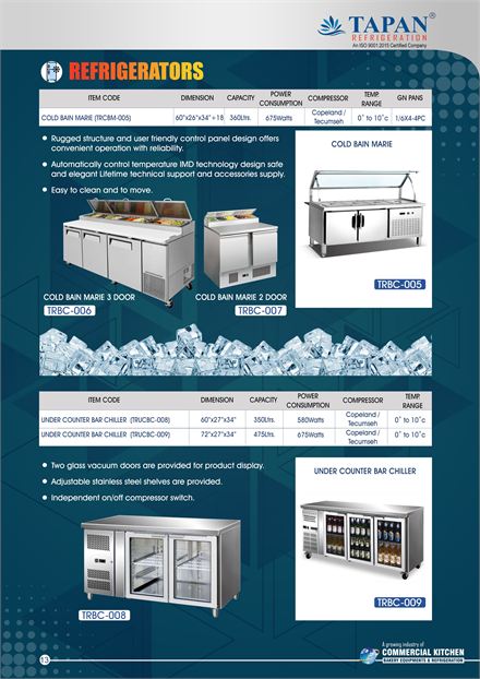 Refrigerators catalogue page