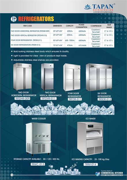 Refrigerators catalogue page