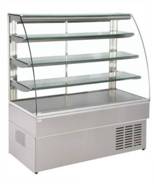 Curved Glass Cooling Display, 3 Shelf TRCGD-704