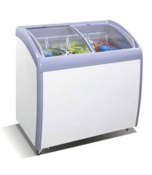Glass Top Chest Fridge TRGTCF-731