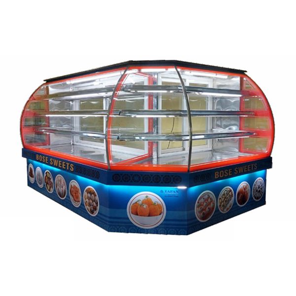 J-Band Glass L-Type Display Counter