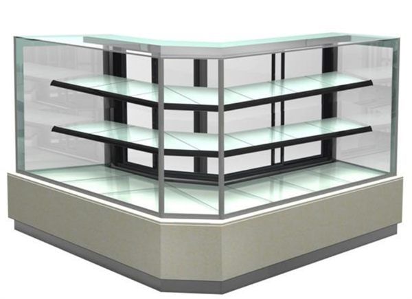 Straight Glass L-Type Display Counter